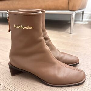 Acne Studios Brown Leather Ankle Boots